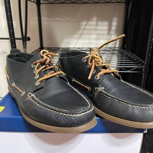 Sperry Chukka Boot, Black Leather, Size 13